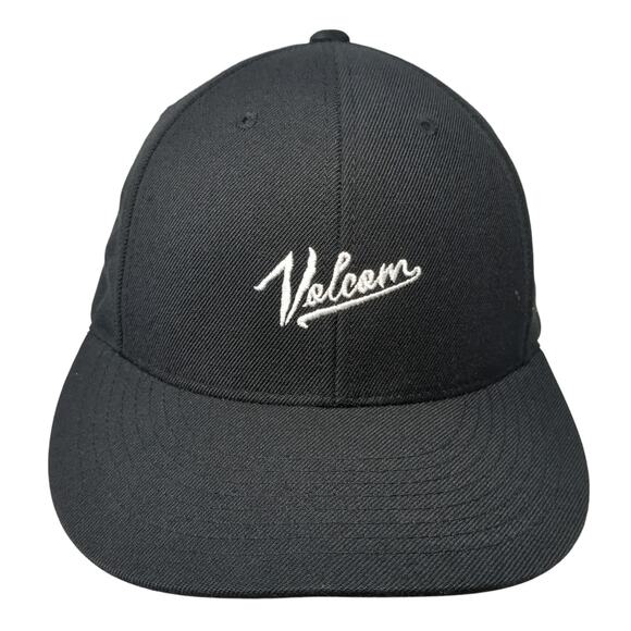 Volcom Slideback Baseball Cap Black One Size Adjustable Embroidered Vented Holes - Picture 1 of 10